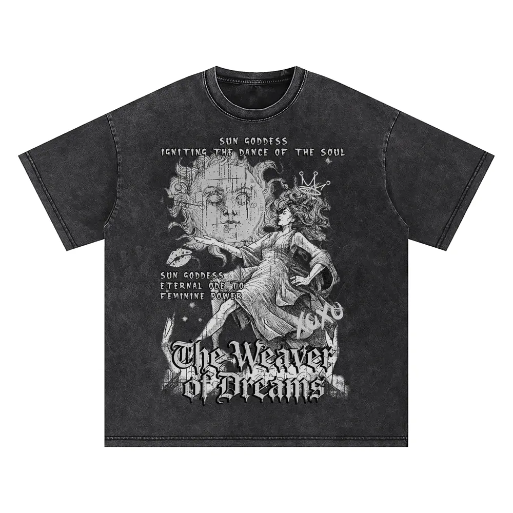 The Weaver Of Dreams Oversized Acid Wash T-shirt