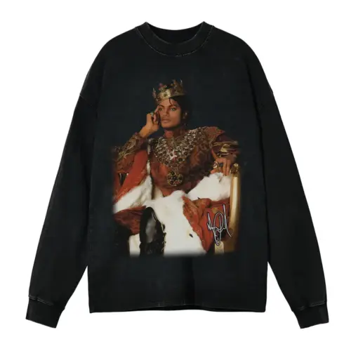 Michael Jackson 'Royal' Acid Wash Oversized Long Sleeve Shirt