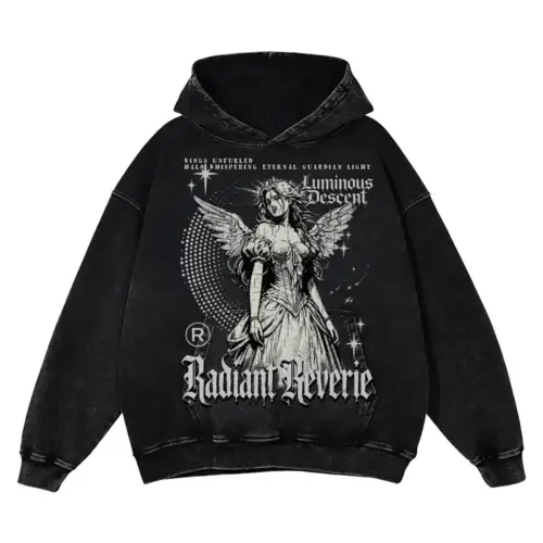 Radiant Reverie Acid Wash Oversized Hoodie