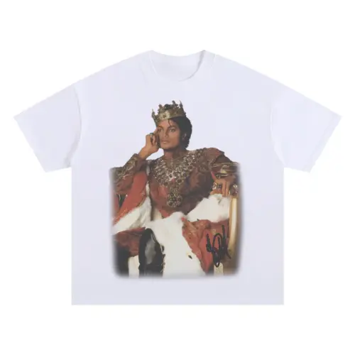 Michael Jackson 'Royal' Oversized White Graphic Tee
