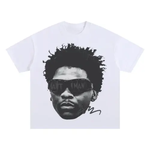 Anthony Edwards 'Ant Man' Oversized White Graphic Tee