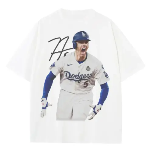 Freddie Freeman 'Dodgers' Heavyweight Oversized White Graphic Tee