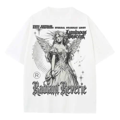Radiant Reverie Heavyweight Oversized White Graphic Tee
