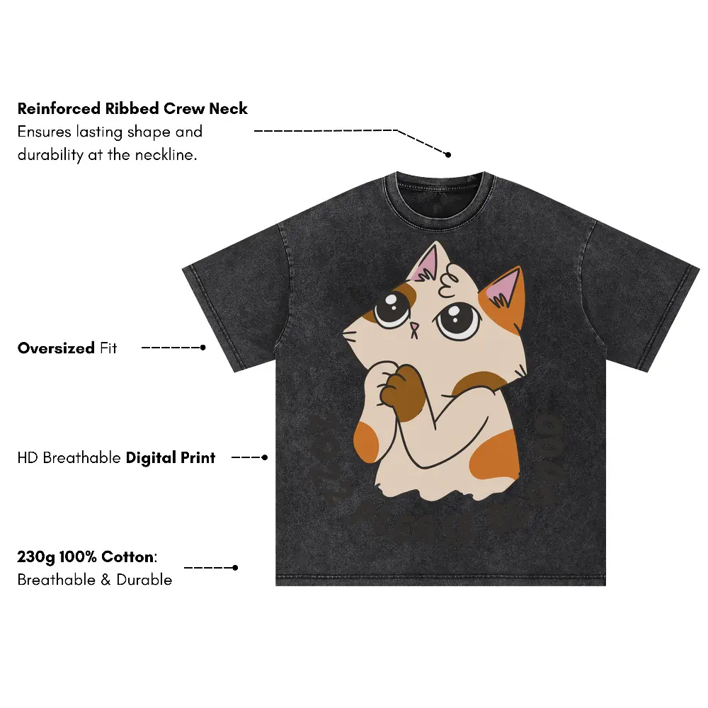 2022 Please Be Good Oversized Acid Wash T-shirt - Image 3