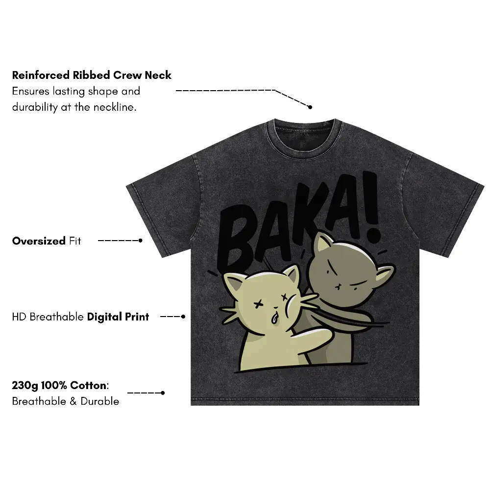 Baka Oversized Acid Wash T-shirt - Image 3