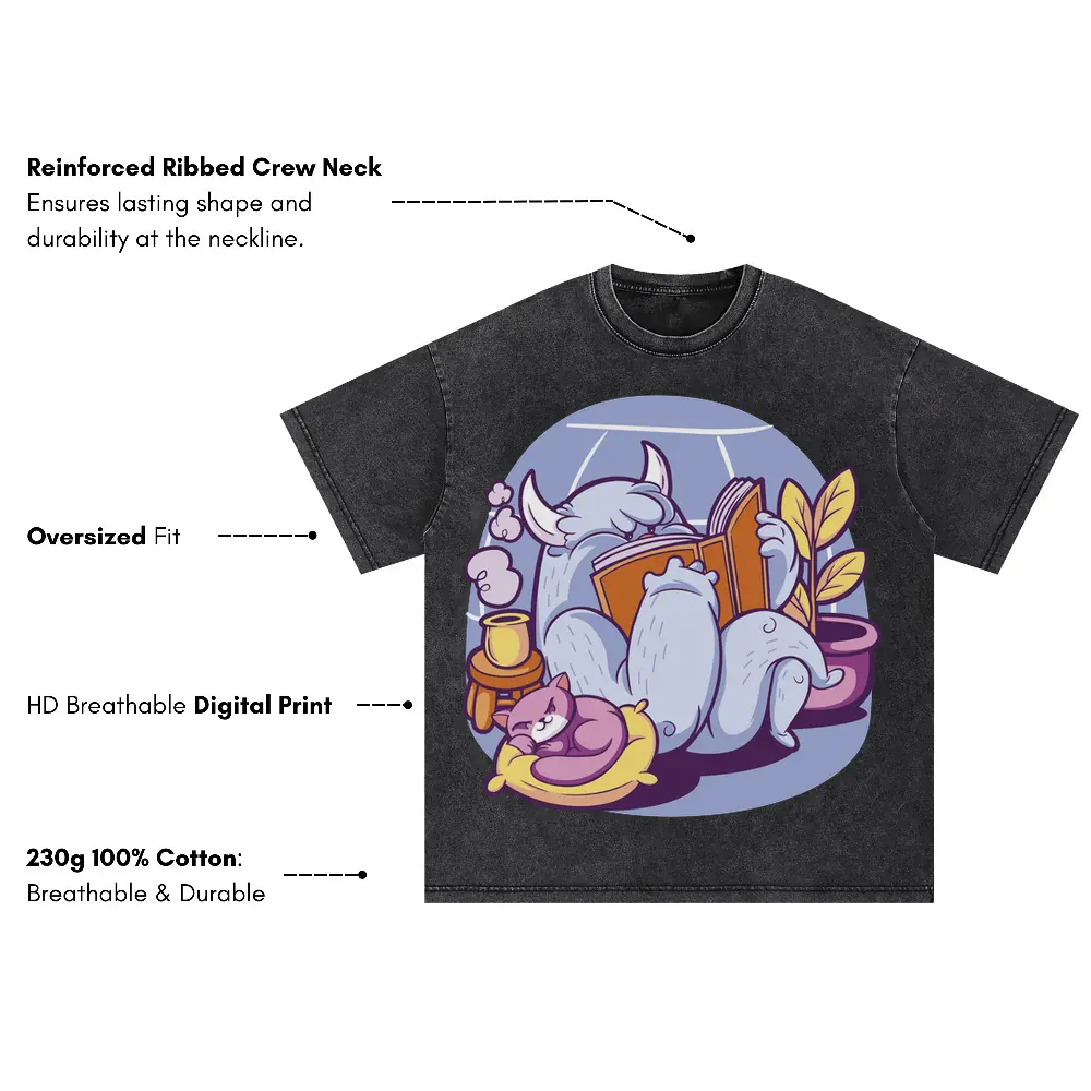 Yeti Oversized Acid Wash T-shirt - Image 3