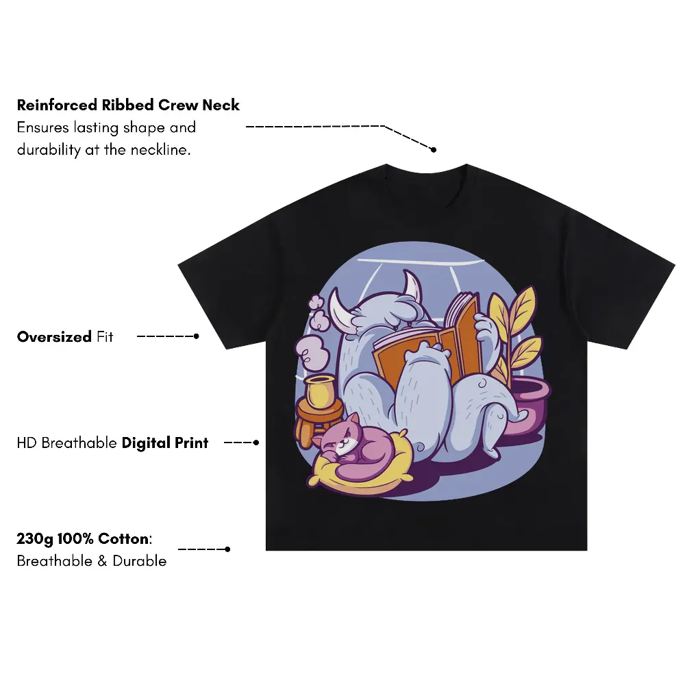 Yeti Oversized Black Graphic Tee - Image 3