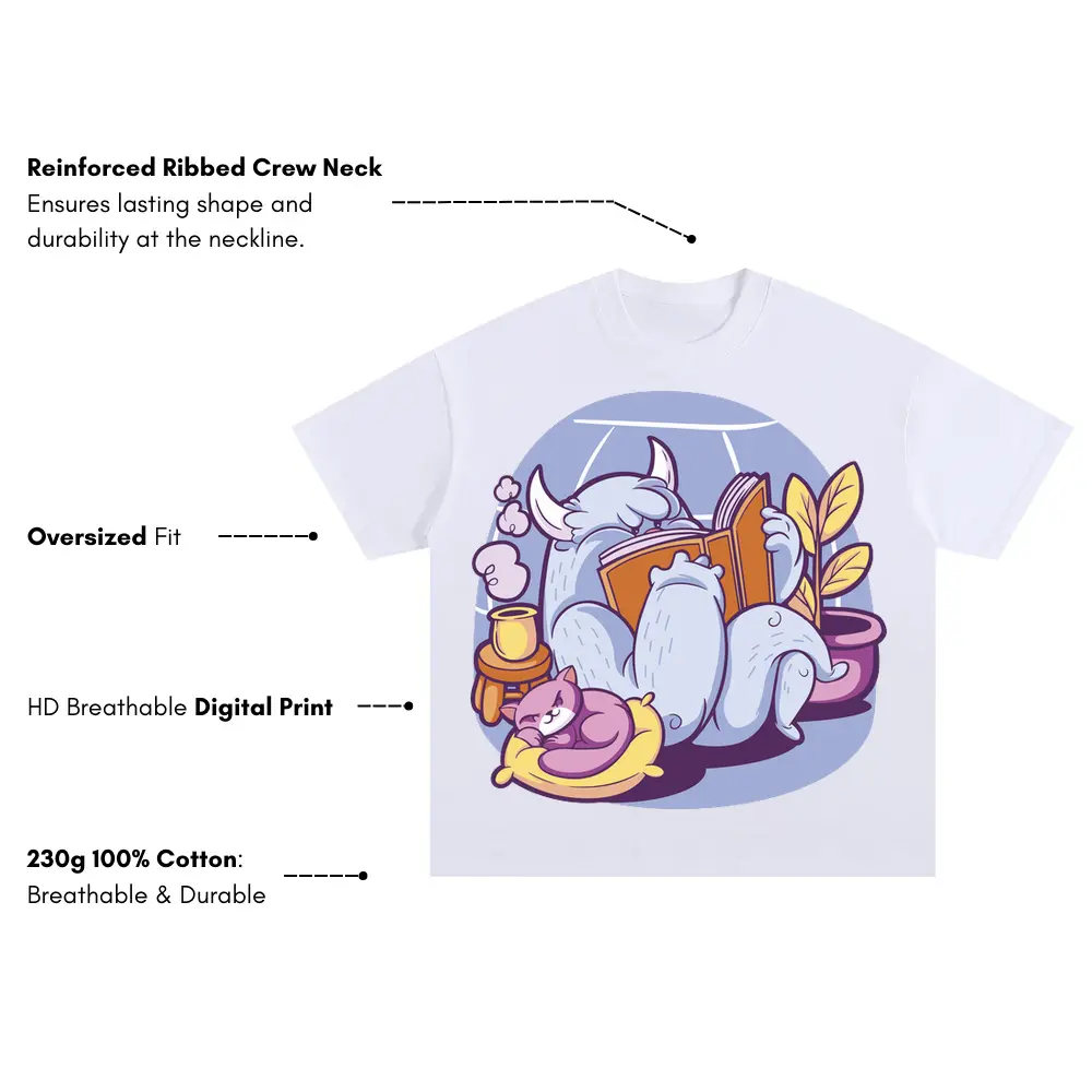 Yeti Oversized White Graphic Tee - Image 3