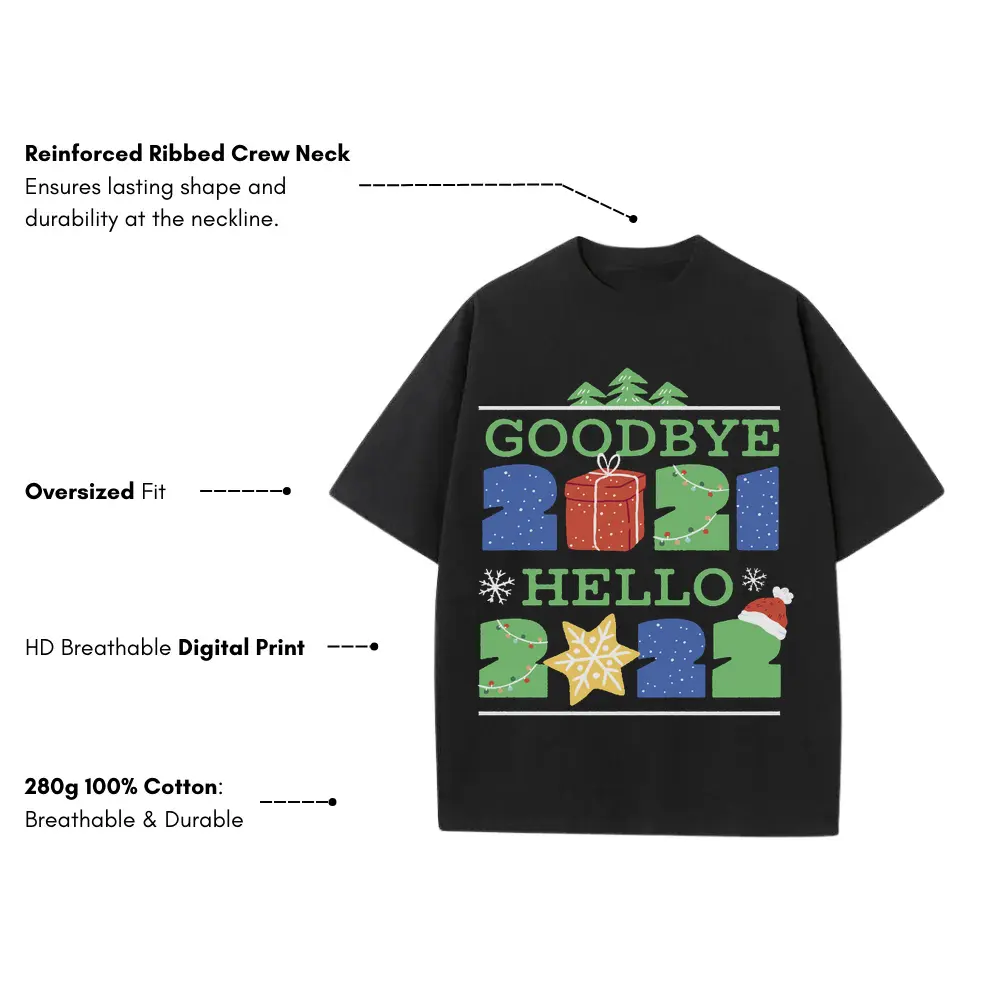 2021 Heavyweight Oversized Black Graphic Tee - Image 3