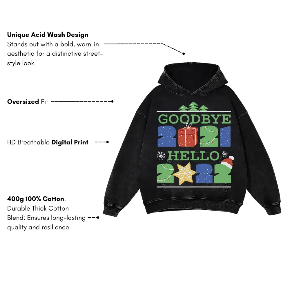 2021 Acid Wash Oversized Hoodie - Image 3