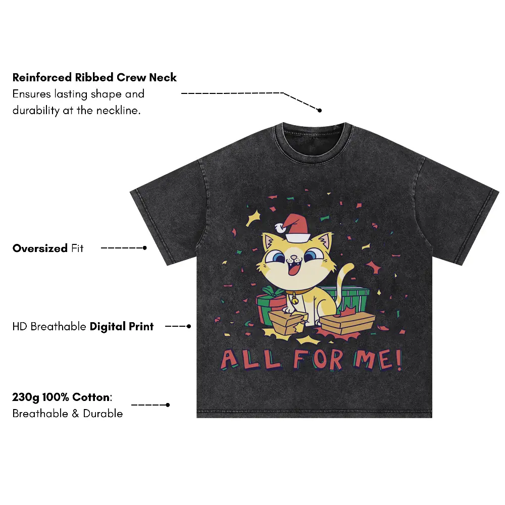 All For Me Oversized Acid Wash T-shirt - Image 3