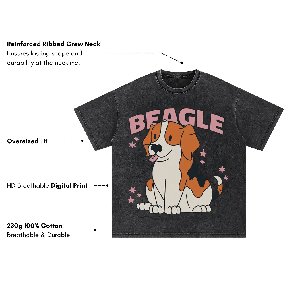 Anatomyofabeagle Oversized Acid Wash T-shirt - Image 3