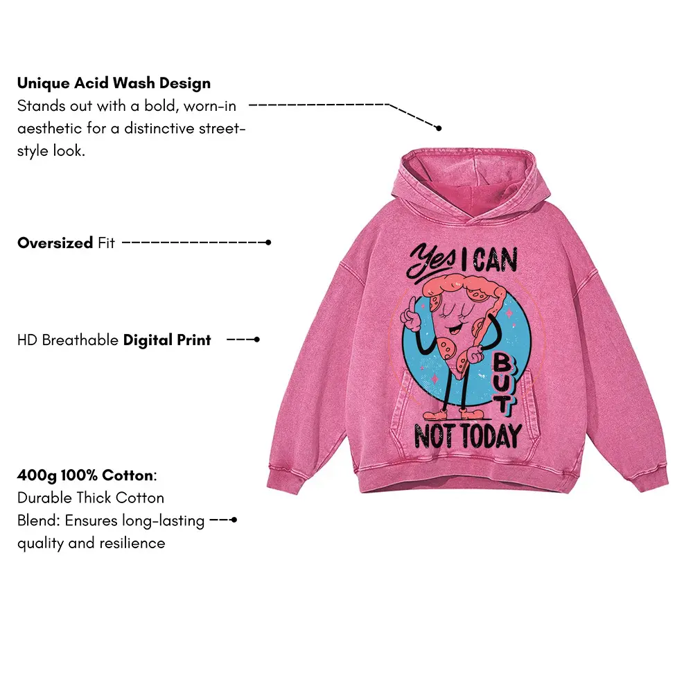 Antisocial 09 Si Acid Wash Oversized Pink Hoodie - Image 3