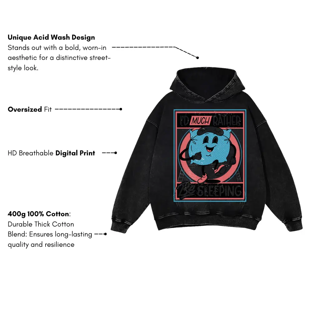 Antisocial Si Acid Wash Oversized Hoodie - Image 3