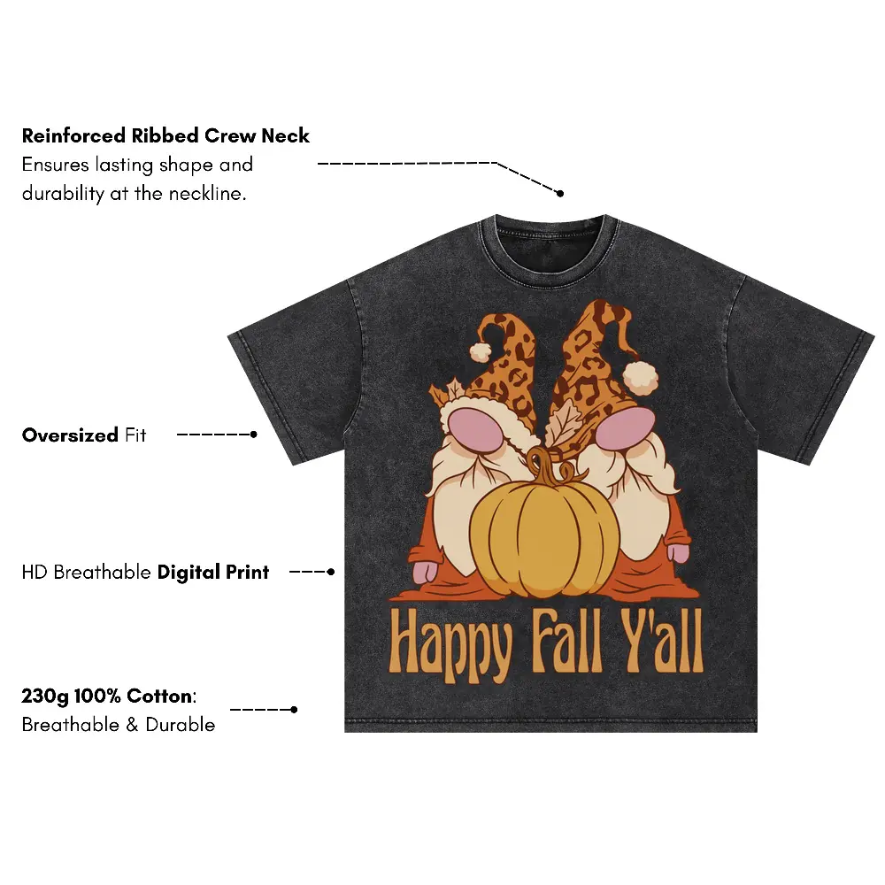 Autumngnomes Oversized Acid Wash T-shirt - Image 3