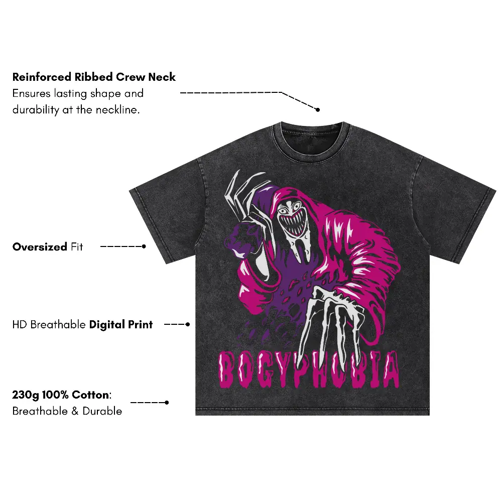 Bogyphobia Oversized Acid Wash T-shirt - Image 3