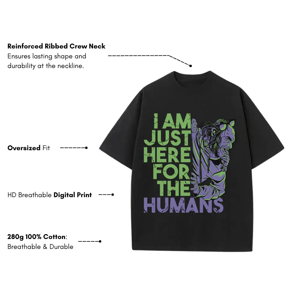 Zombie Heavyweight Oversized Black Graphic Tee - Image 3