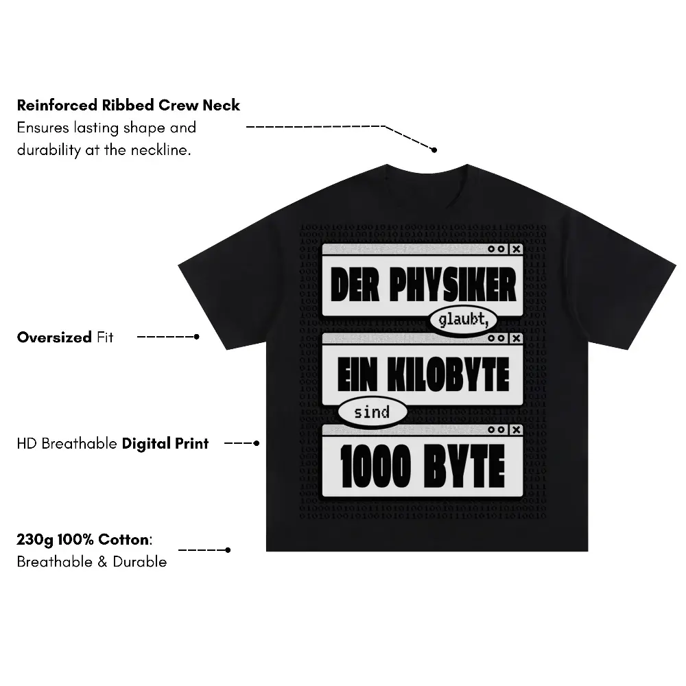 1000 Byte Oversized Black Graphic Tee - Image 3