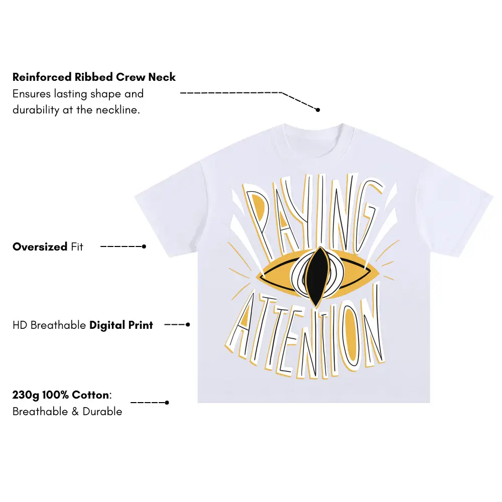 300 X Oversized White Graphic Tee - Image 3