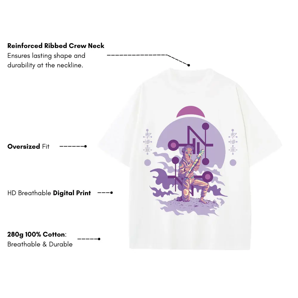 Alien Invasion A Heavyweight Oversized White Graphic Tee - Image 3