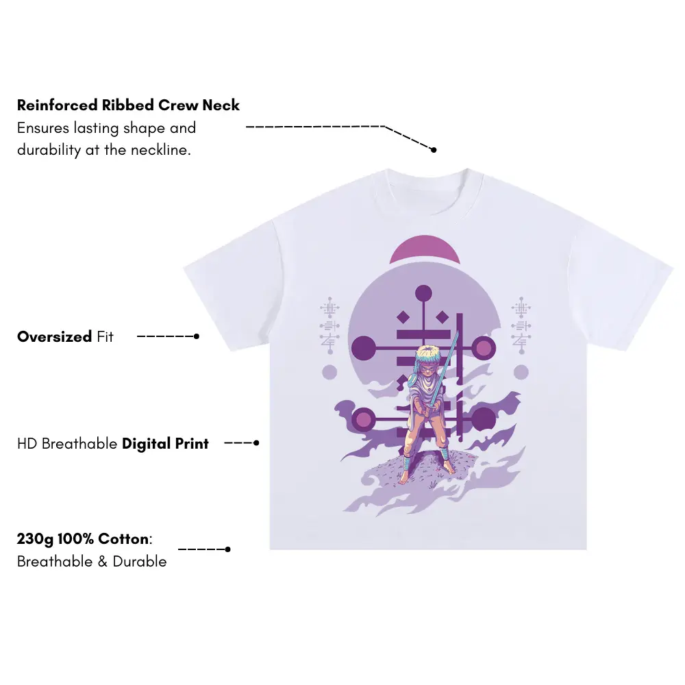 Alien Invasion Oversized White Graphic Tee - Image 3