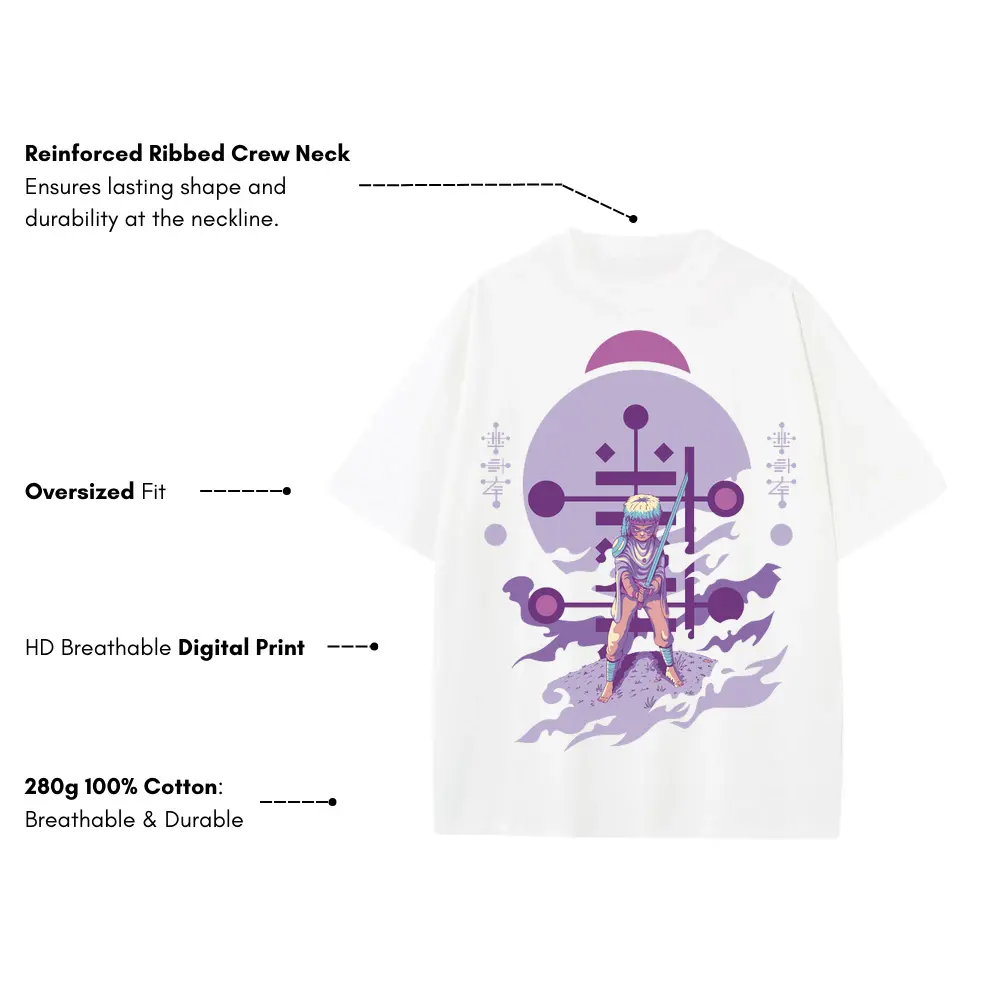 Alien Invasion Heavyweight Oversized White Graphic Tee - Image 3