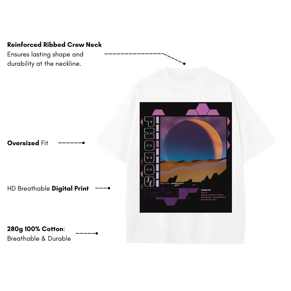 Beings Hands D Heavyweight Oversized White Graphic Tee - Image 3