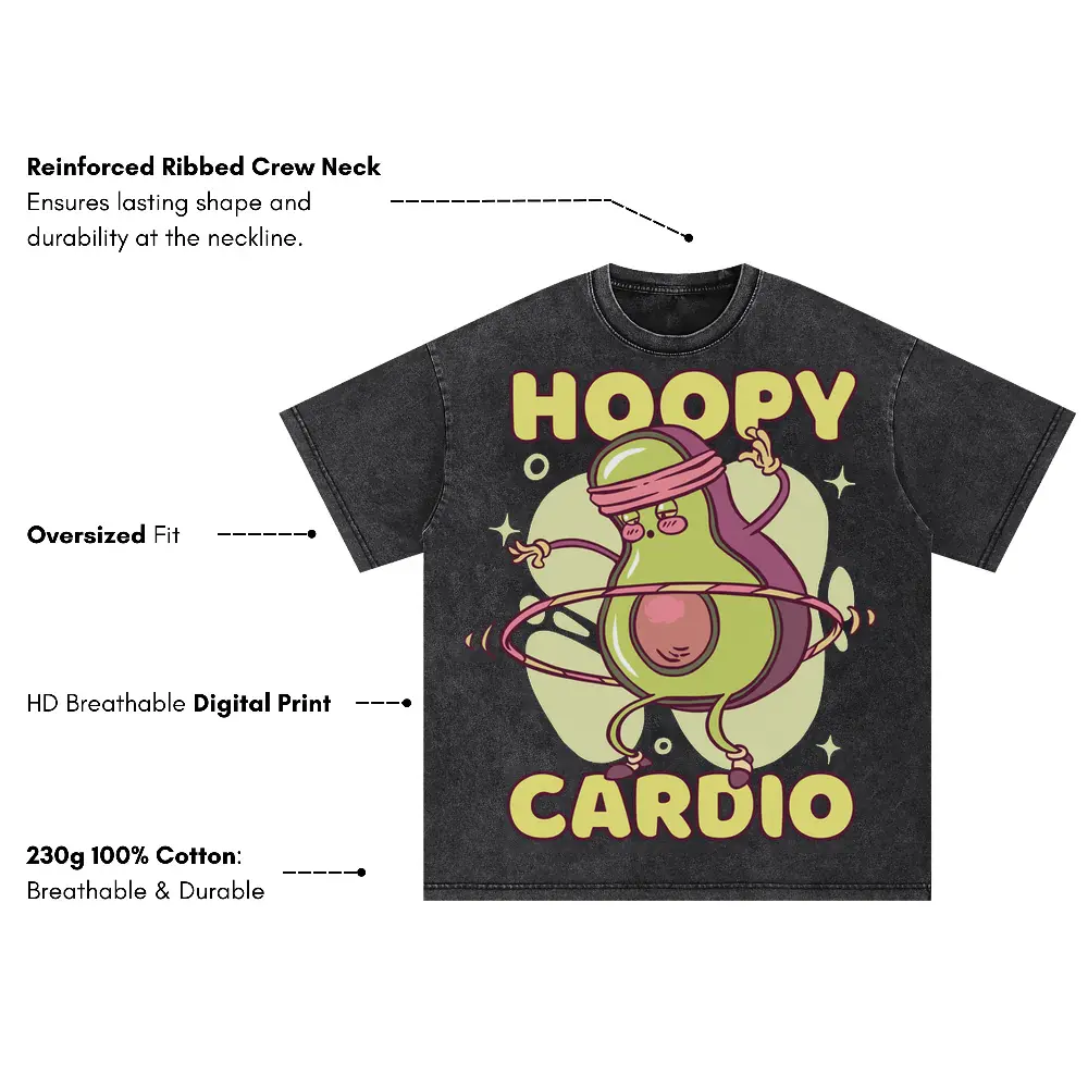Avocado Hoolahoop Oversized Acid Wash T-shirt - Image 3