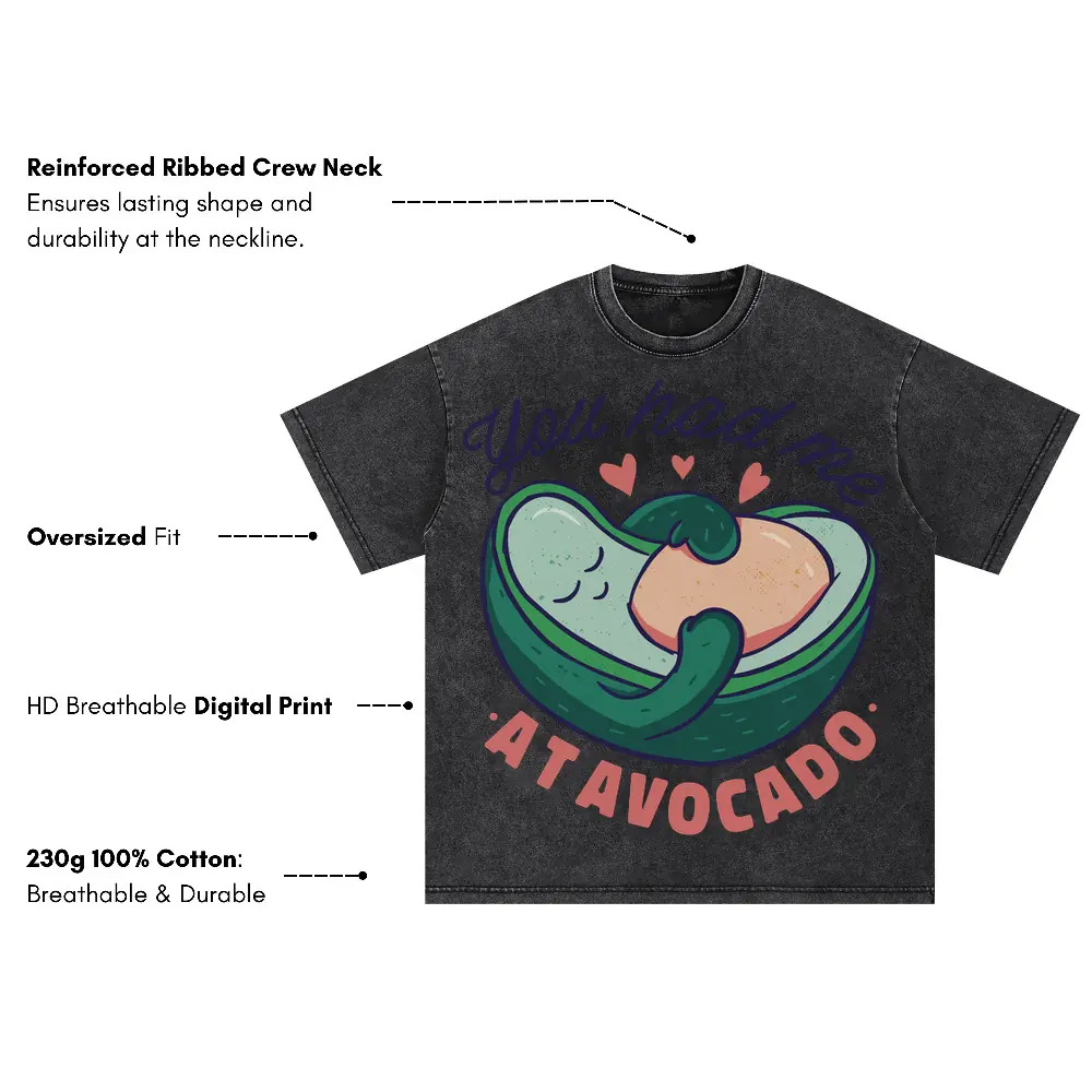 Avocado Mom Oversized Acid Wash T-shirt - Image 3