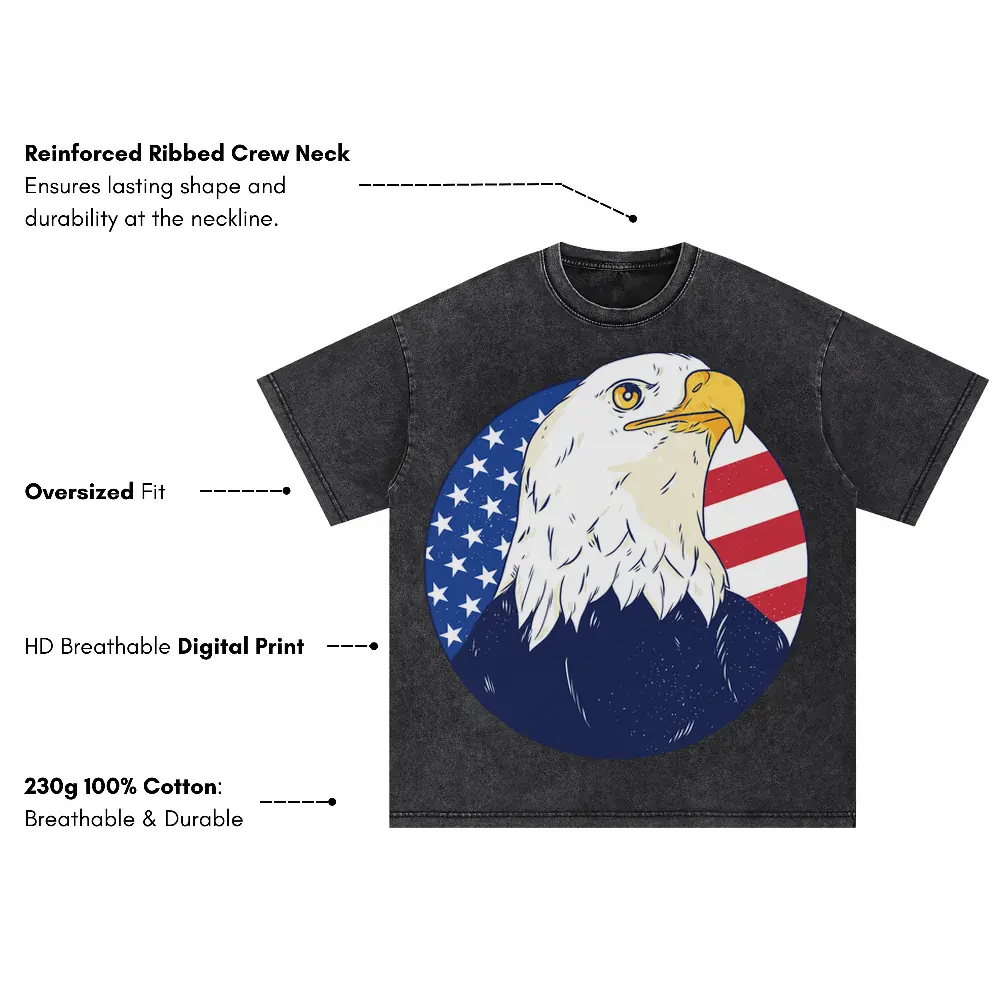 American Eagle 0 Hq Oversized Acid Wash T-shirt - Image 3