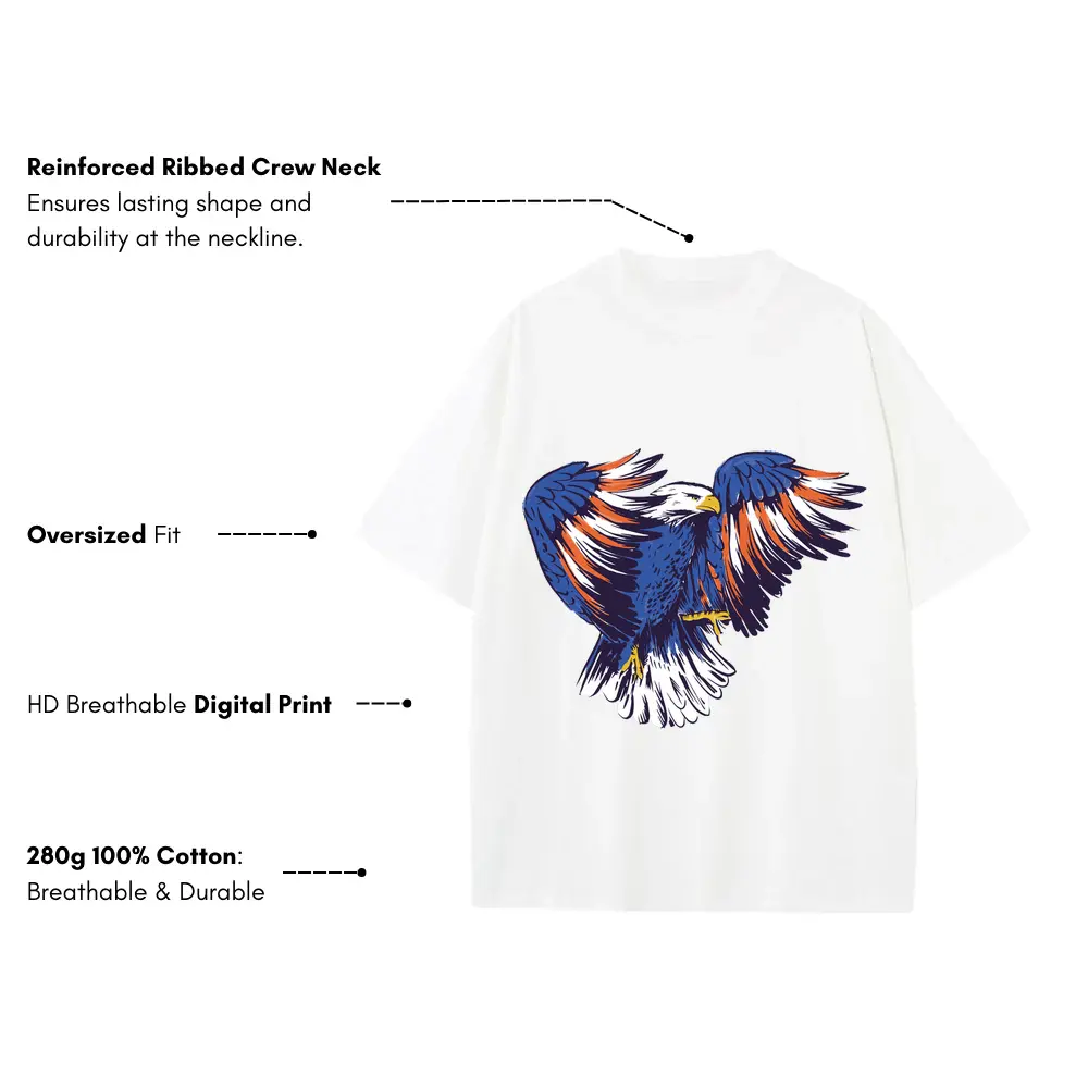 American Eagle Heavyweight Oversized White Graphic Tee - Image 3