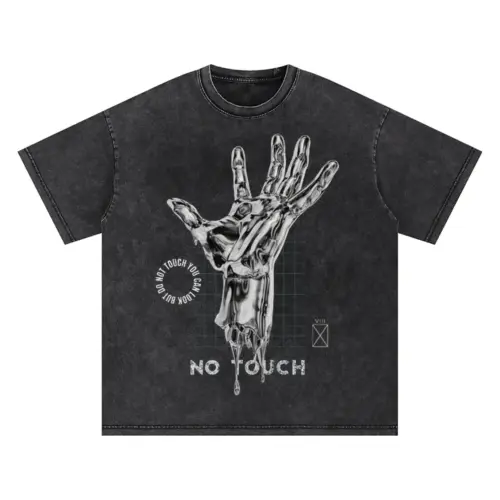 3D  Liquid Touch Oversized Acid Wash T-shirt