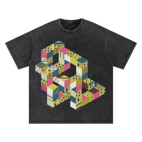 Abstract 00 Oversized Acid Wash T-shirt