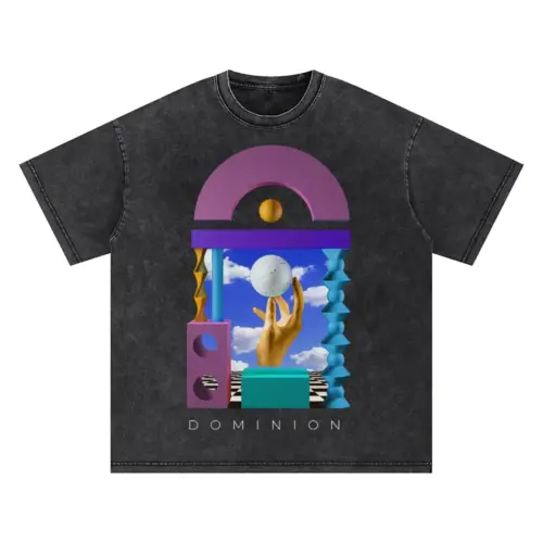 3D  Totem Dominion Oversized Acid Wash T-shirt