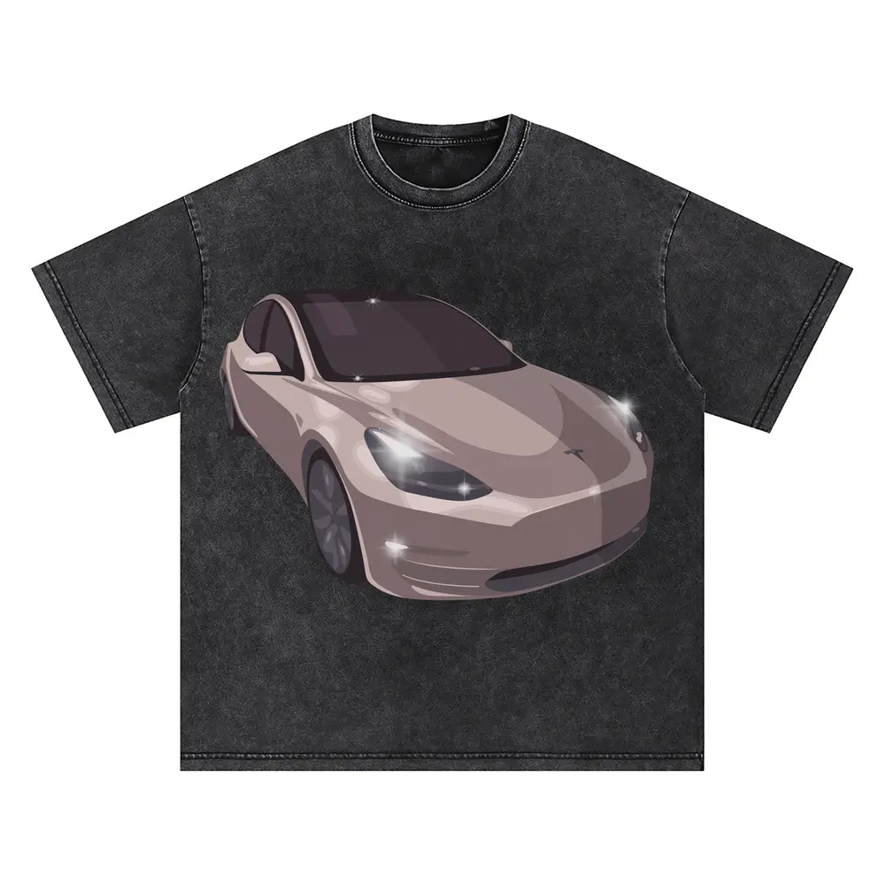 Tesla Oversized Acid Wash T-shirt