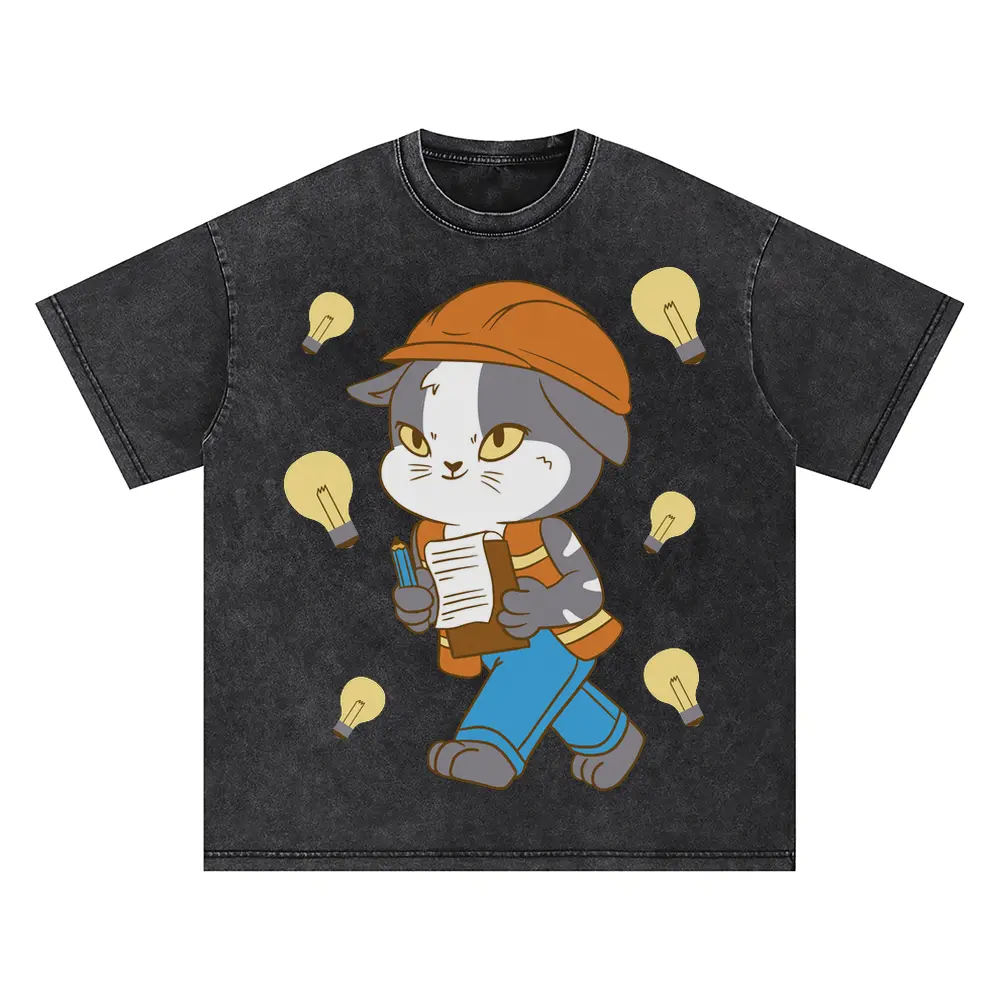 An Engineer Oversized Acid Wash T-shirt