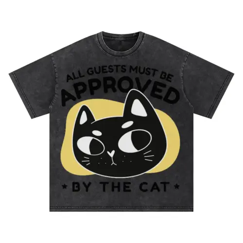 Approvedbythecat Oversized Acid Wash T-shirt