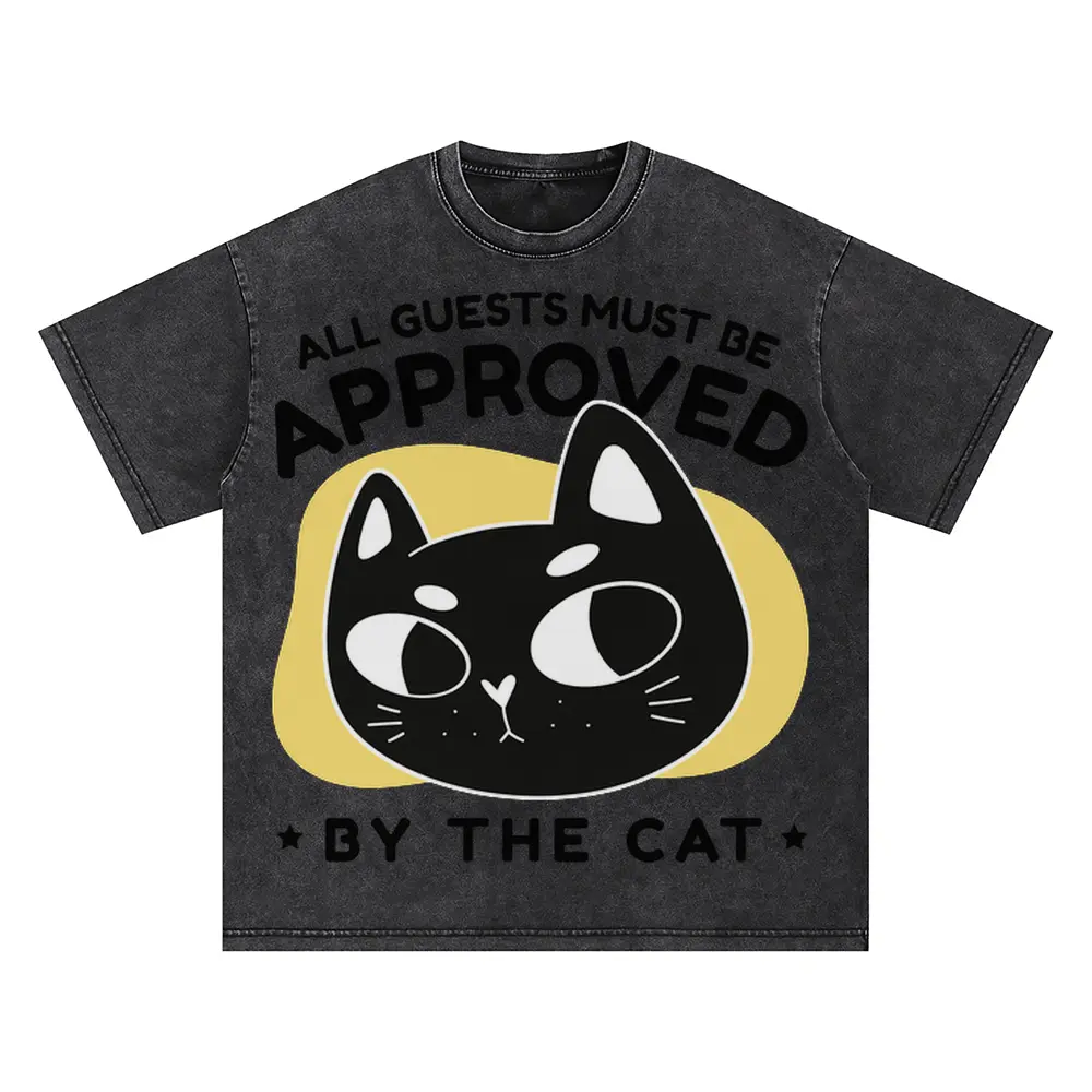 Approvedbythecat Oversized Acid Wash T-shirt