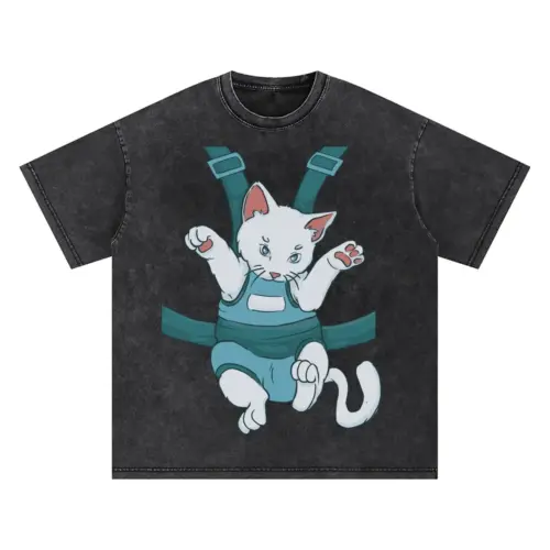 Carrierbagkittent Oversized Acid Wash T-shirt
