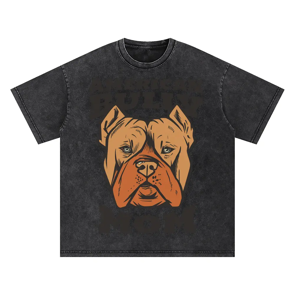 Americanbullymom Oversized Acid Wash T-shirt