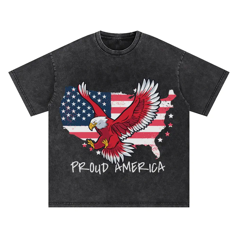 America Oversized Acid Wash T-shirt