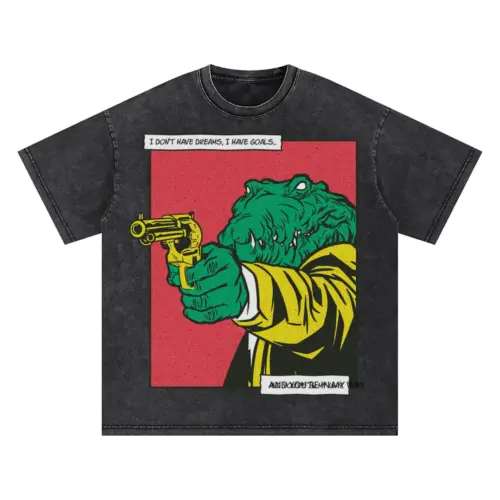 Alligator Si Oversized Acid Wash T-shirt