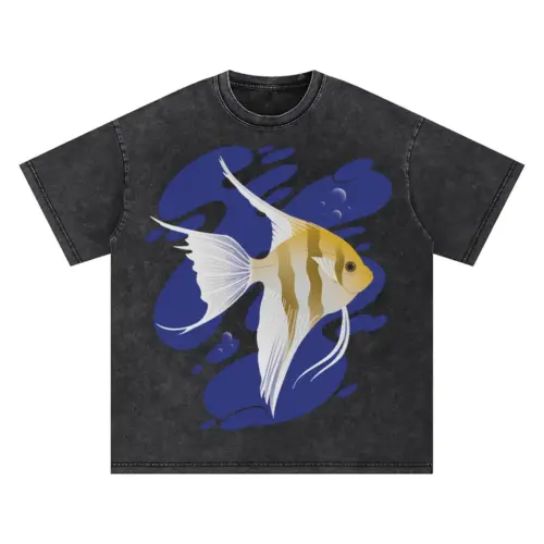 Angelfish Oversized Acid Wash T-shirt