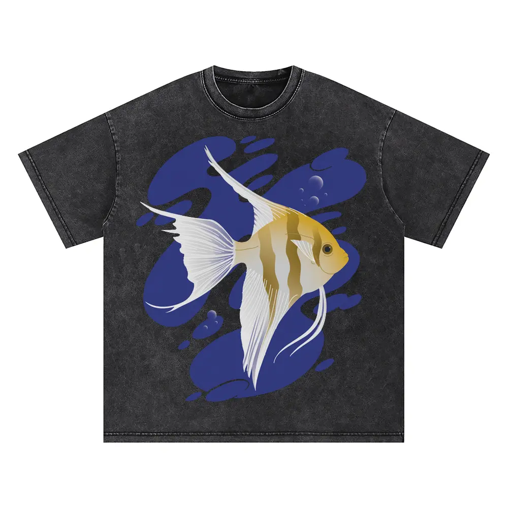 Angelfish Oversized Acid Wash T-shirt