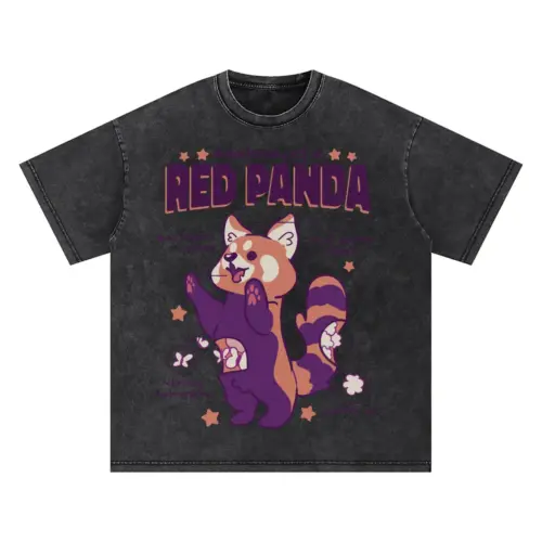 Anatomyofredpanda Oversized Acid Wash T-shirt