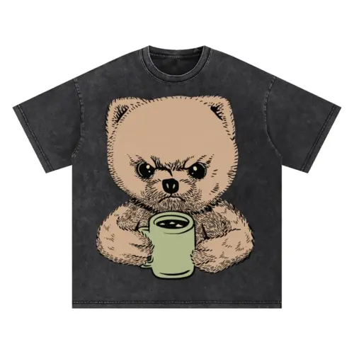 Angry Pomeranian Oversized Acid Wash T-shirt
