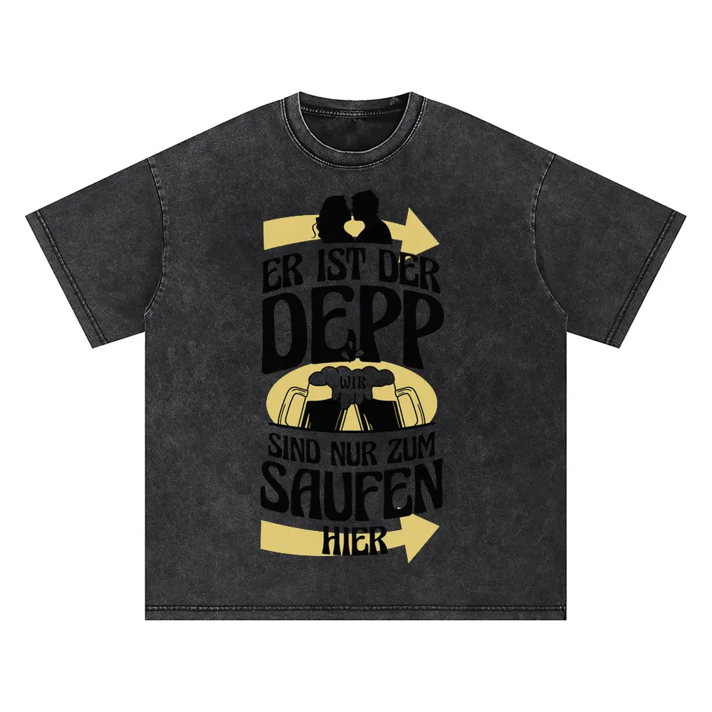 Weddingbeer Oversized Acid Wash T-shirt