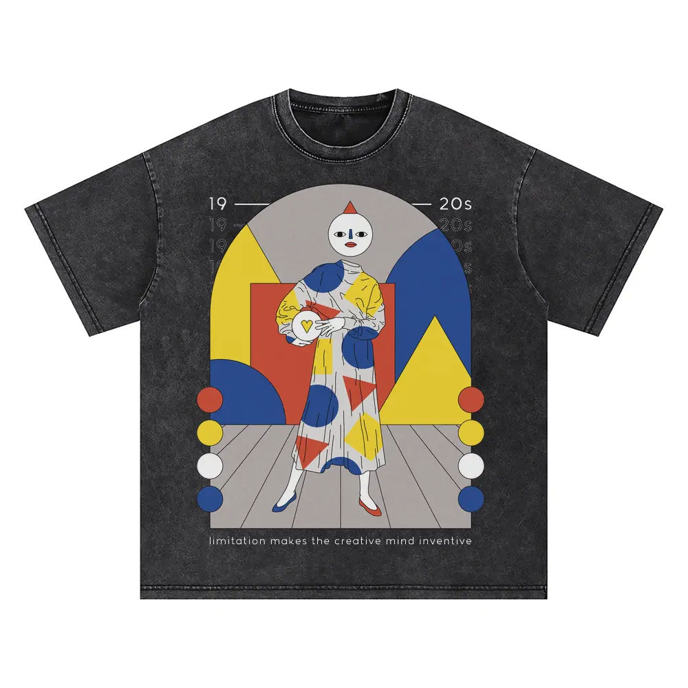 20 S Bauhaus Oversized Acid Wash T-shirt