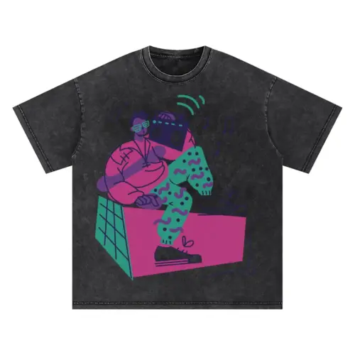 80 Scharacter Oversized Acid Wash T-shirt