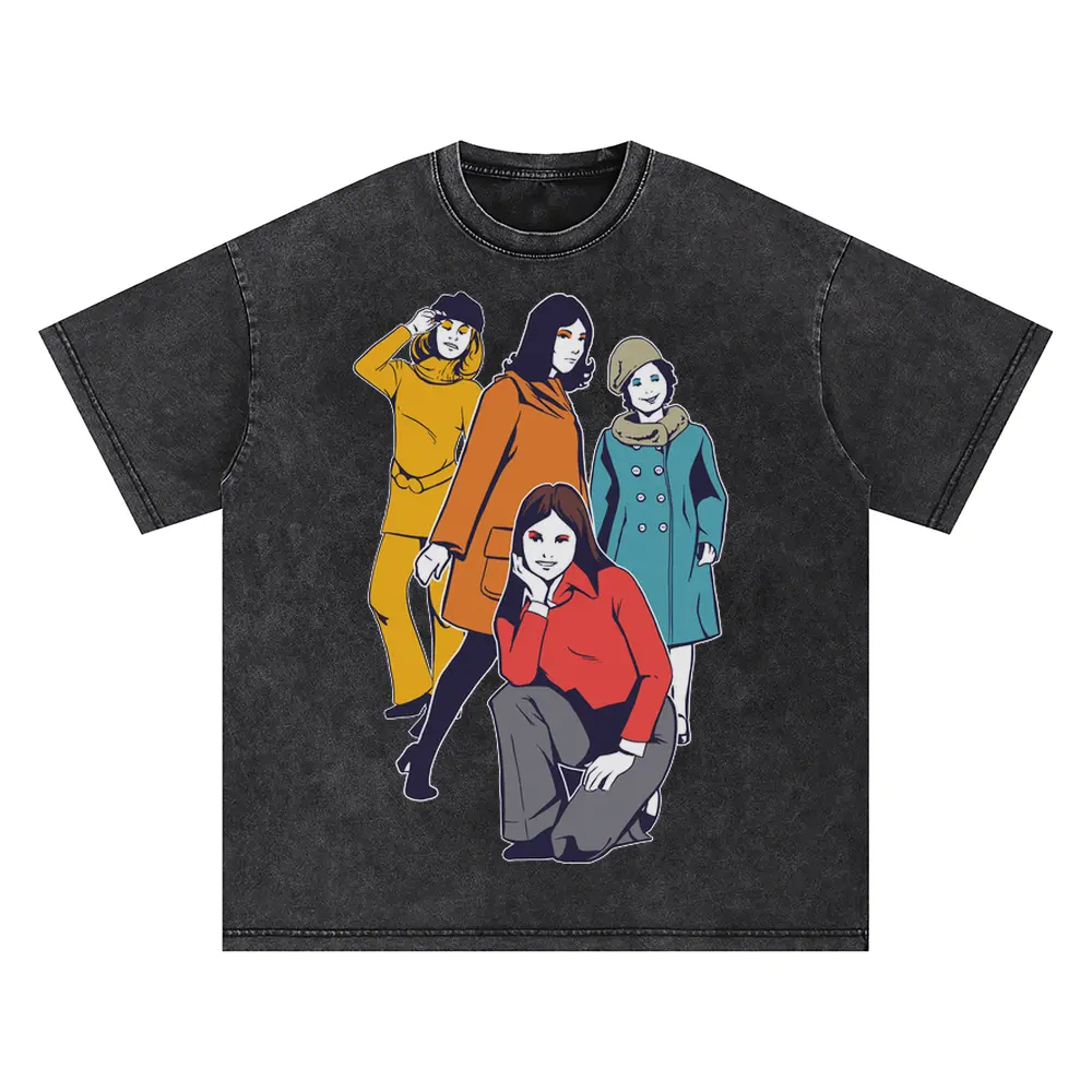 60 S Girl Oversized Acid Wash T-shirt